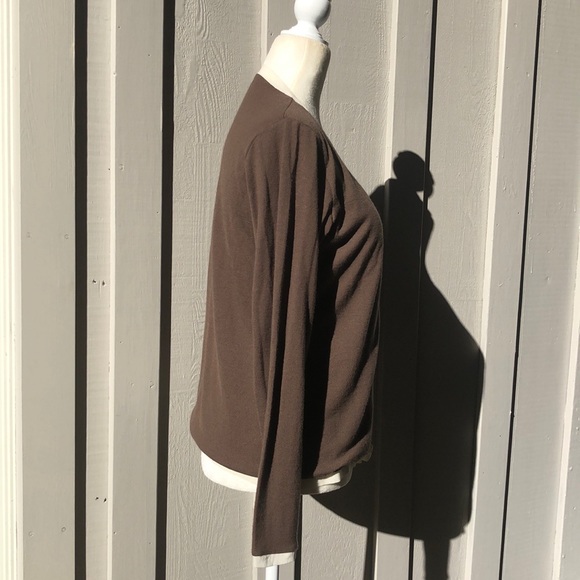 Marisa Minicucci Brown Cashmere And Silk Cardigan - Picture 2 of 6
